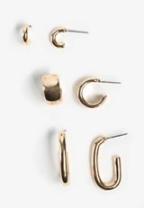 Gold Multi Size Hoop Earring Set, C605, small