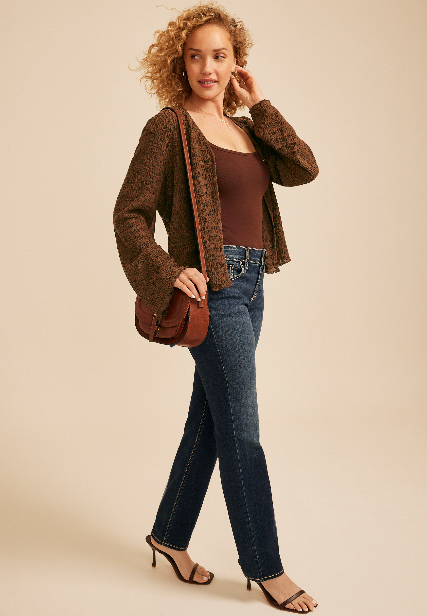 Silver Jeans Co.&reg; Elyse Curvy Mid Rise Luxe Stretch Straight Jean