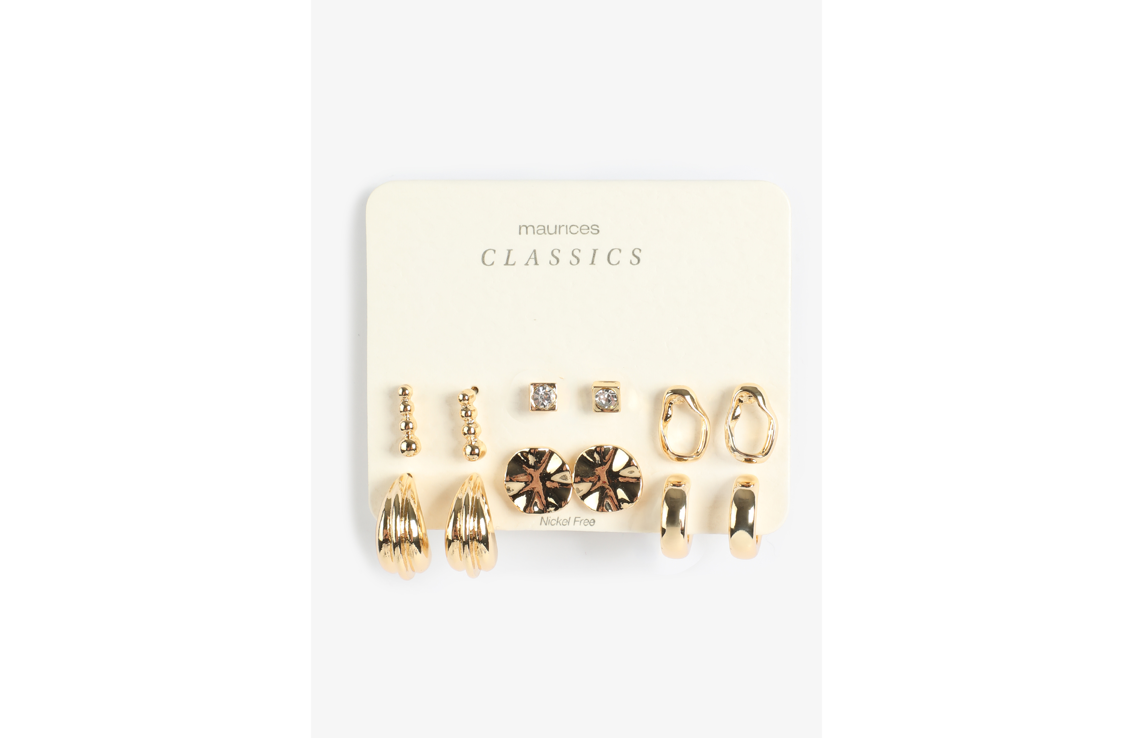 Gold Mixed Earring Set