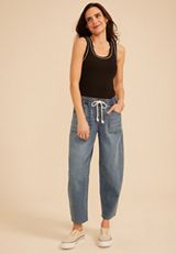 m jeans by maurices&trade; High Rise Soft Barrel Pull On Jean, C3337, small