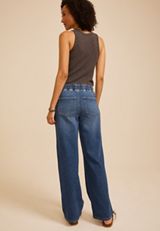 m jeans by maurices&trade; High Rise Dark Knit Pull On Wide Leg Jean, C258, small