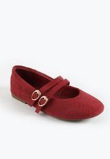 SuperCush Red Double Strap Mary Jane Flat, C3466, small
