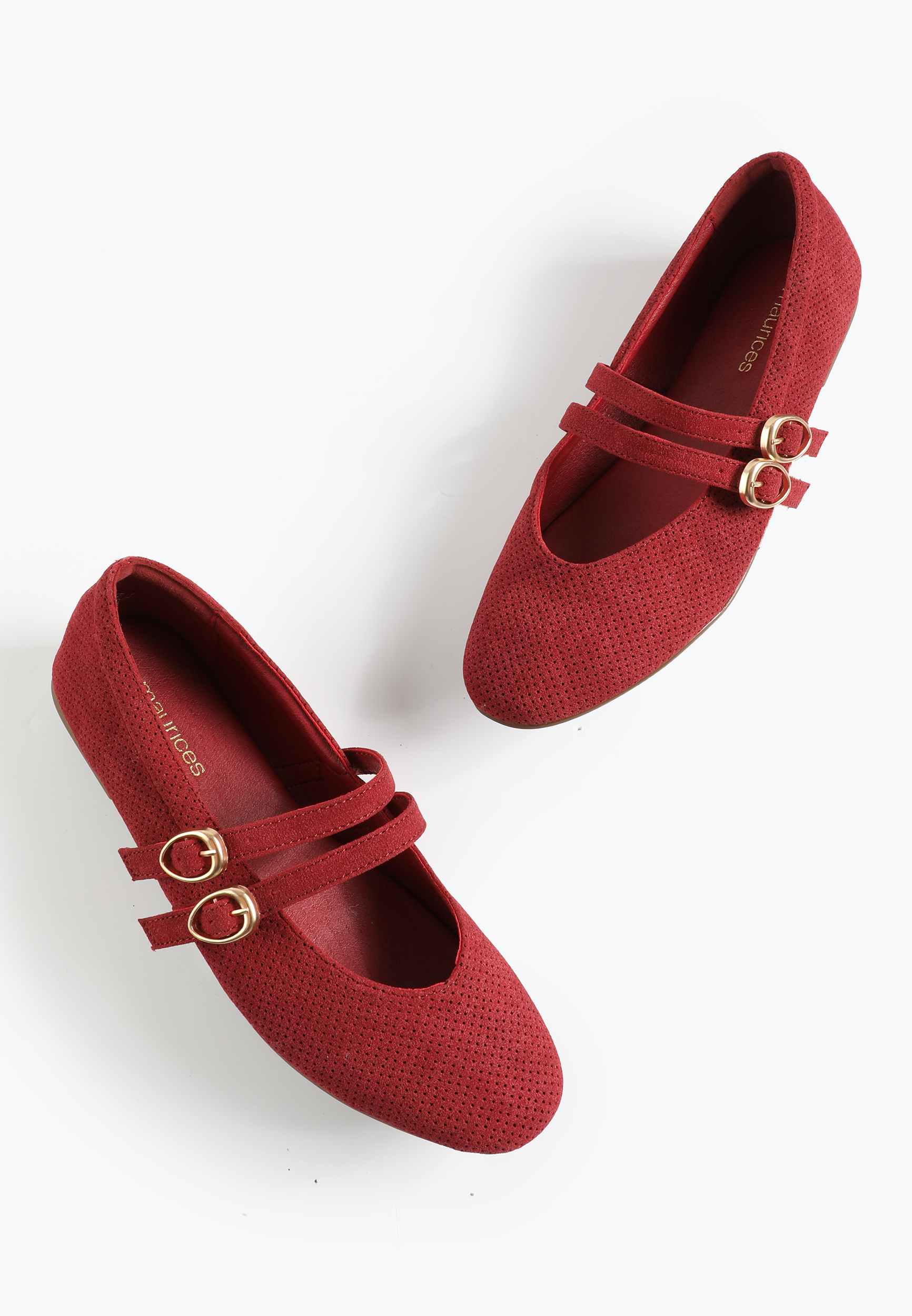SuperCush Red Double Strap Mary Jane Flat, C3466, large