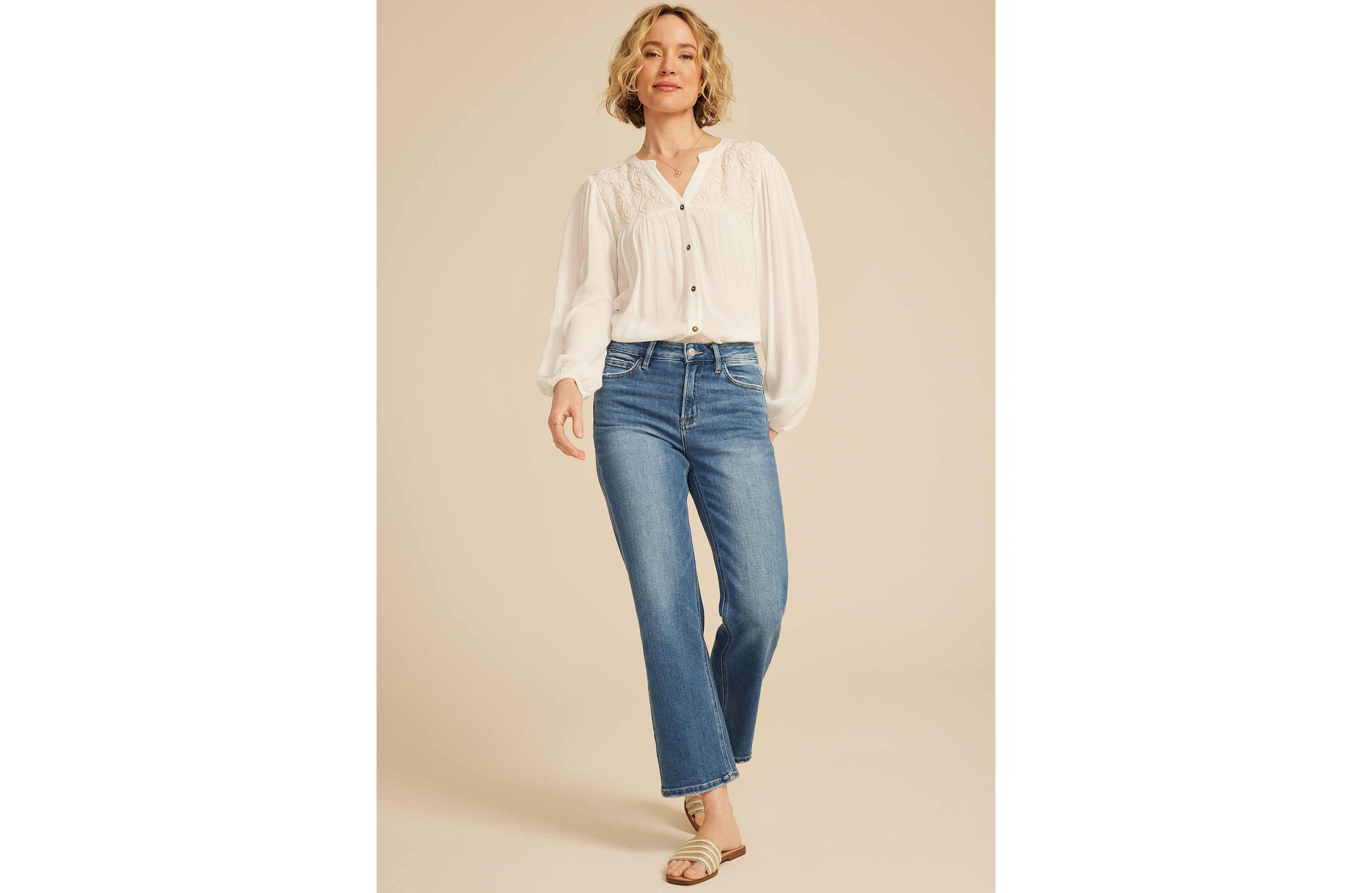 Flying Monkey™ High Rise Ripped Hem Ankle Straight Jean