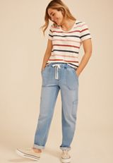 m jeans by maurices&trade; Light High Rise Knit Jogger, C2806, small