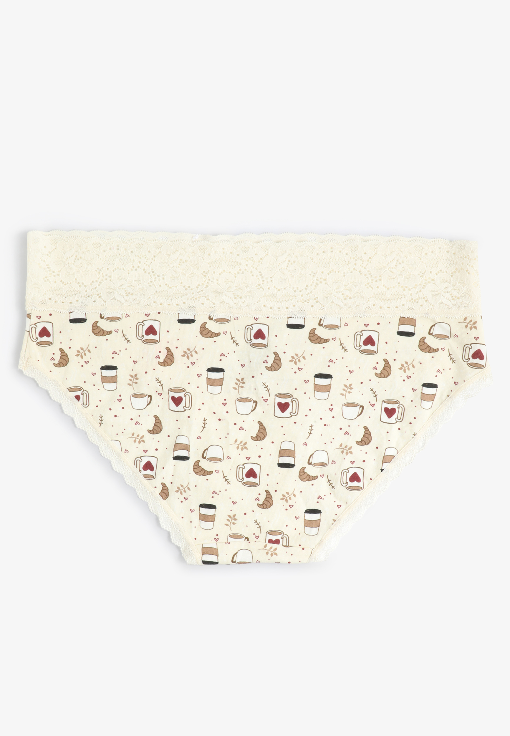 Simply Comfy Cotton Coffee Print Hipster Panty, C4857, large