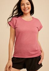 French Terry Short Sleeve Hooded Top, C286, small