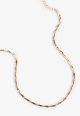 Everyday Layers Gold Faceted Link Chain Necklace, C605, small