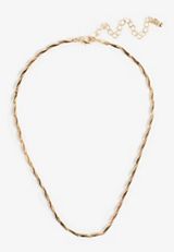 Everyday Layers Gold Faceted Link Chain Necklace, C605, small