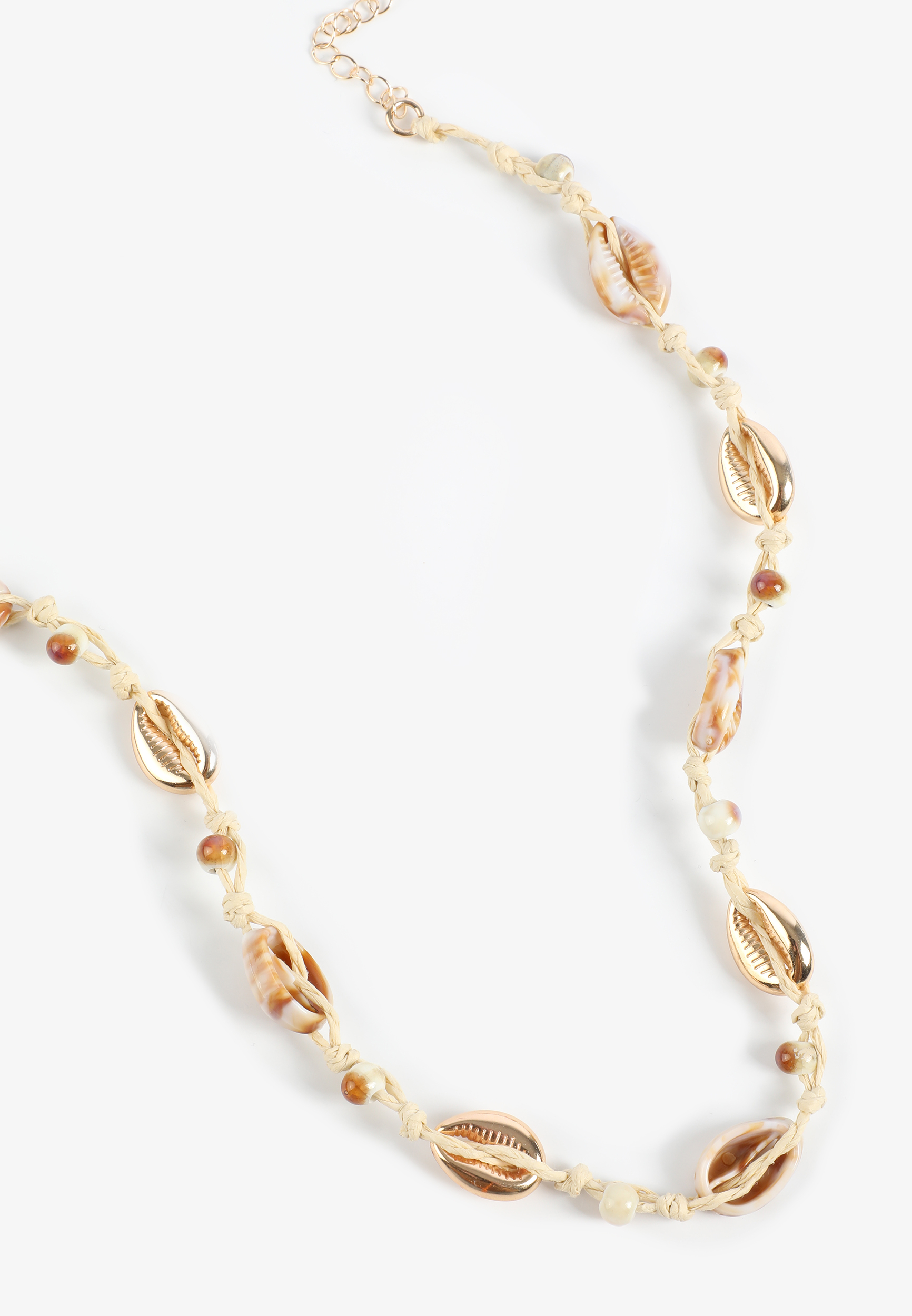 Gold Shell Rope Necklace