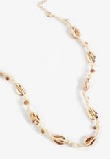 Gold Shell Rope Necklace, C5883, small