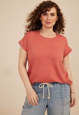 Plus Size French Terry Short Sleeve Hooded Top, C8098, small