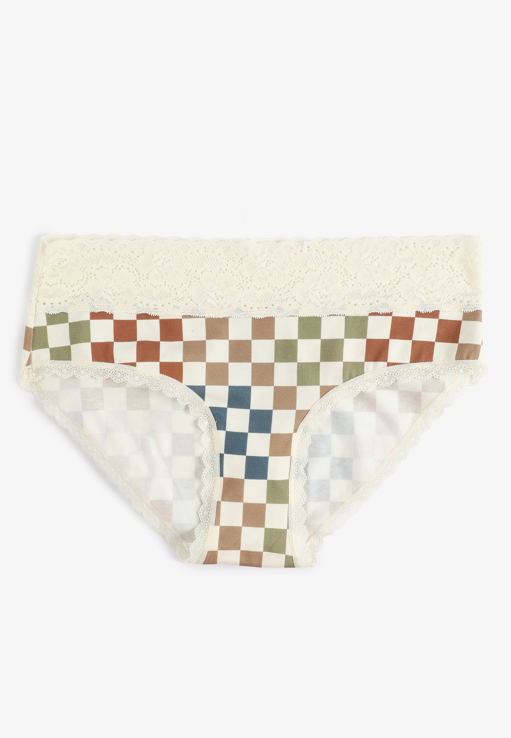 Simply Comfy Colorful Checker Print Hipster Panty