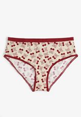 True Stretch Jersey Cherry Print Hipster Panty, C3468, small