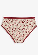 True Stretch Jersey Cherry Print Hipster Panty, C3468, small
