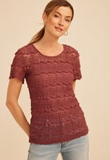 Chunky Lace Tee, C9585, small