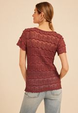 Chunky Lace Tee, C9585, small