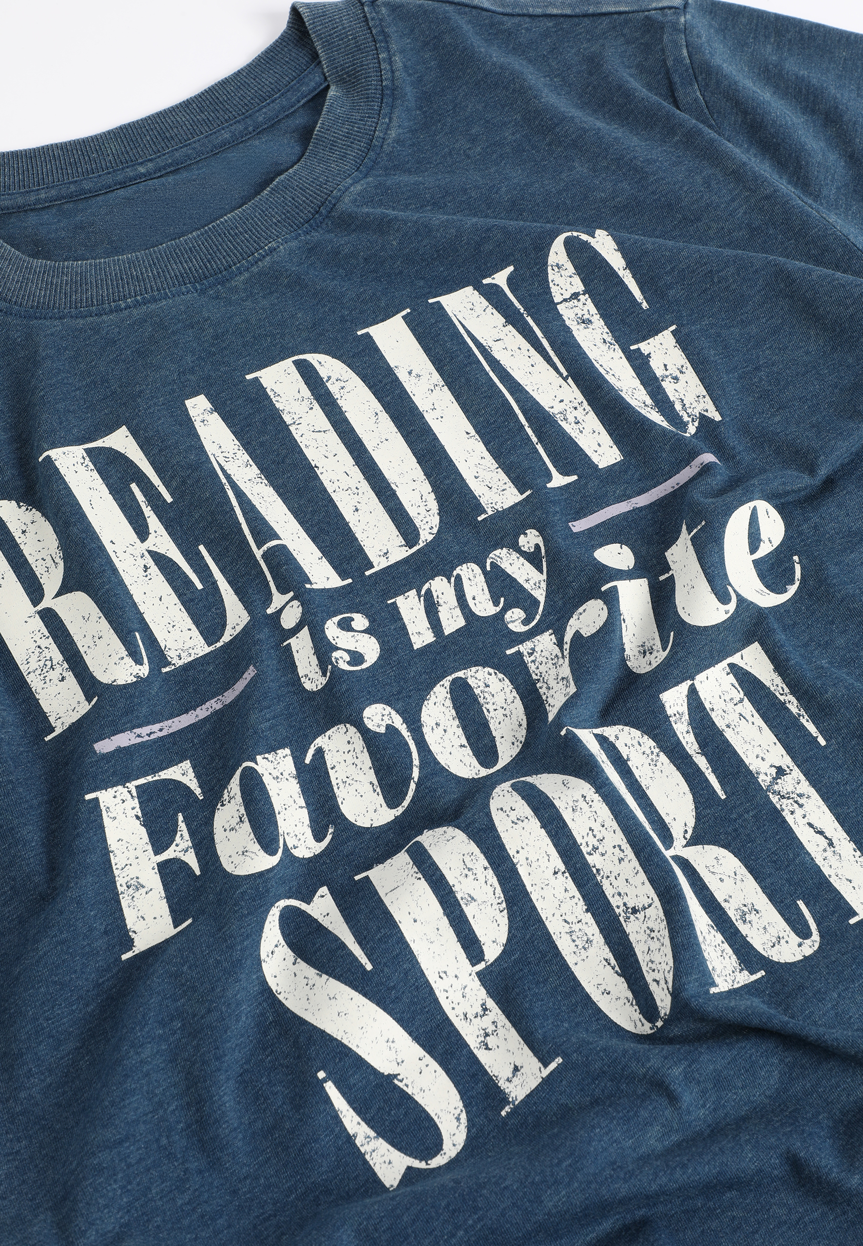 Reading Is My Favorite Sport Oversized Fit Graphic Tee, C1605, large