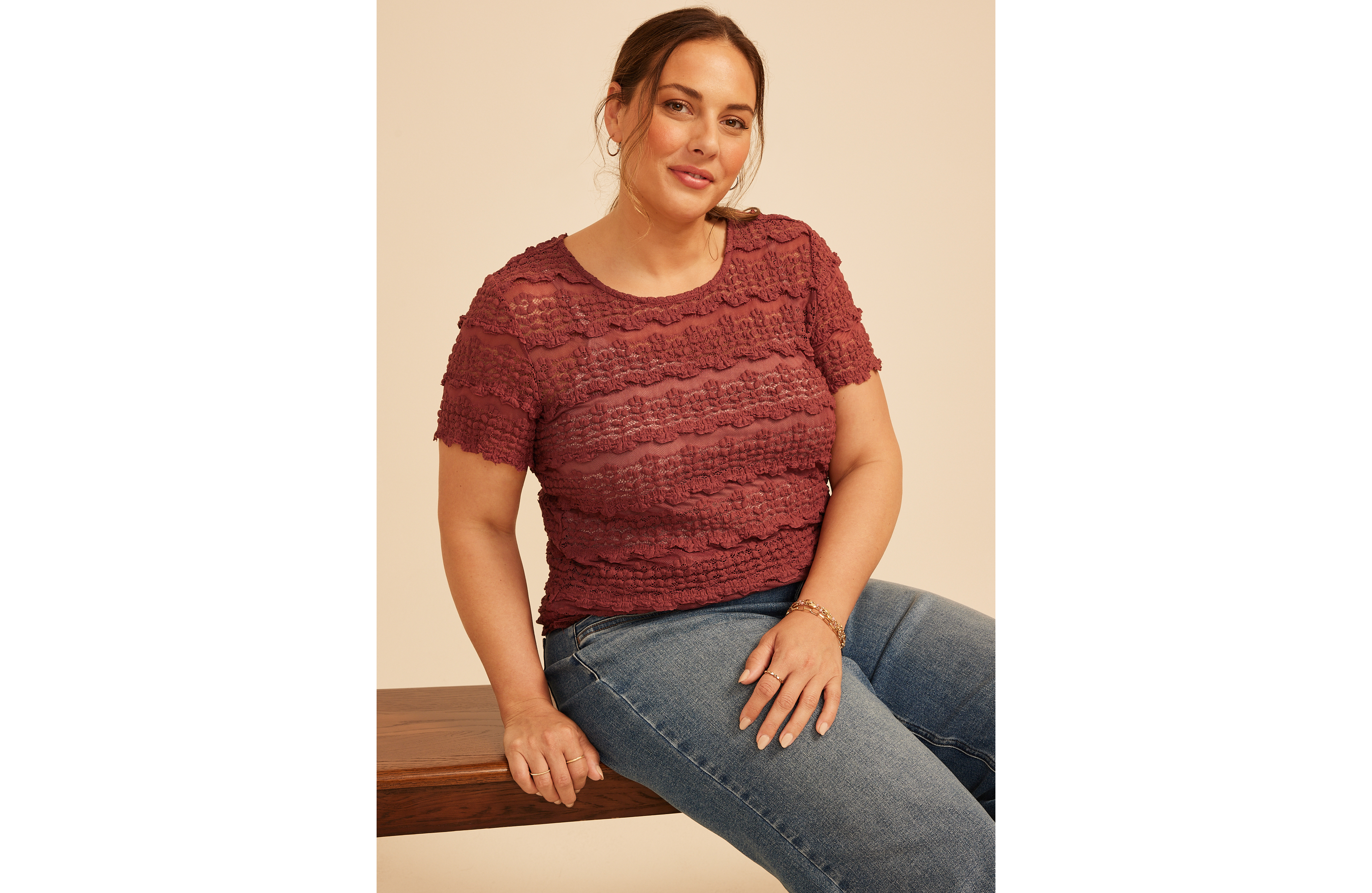 Plus Chunky Lace Tee