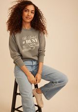 Booked And Busy Book Club Sweatshirt, C9768, small