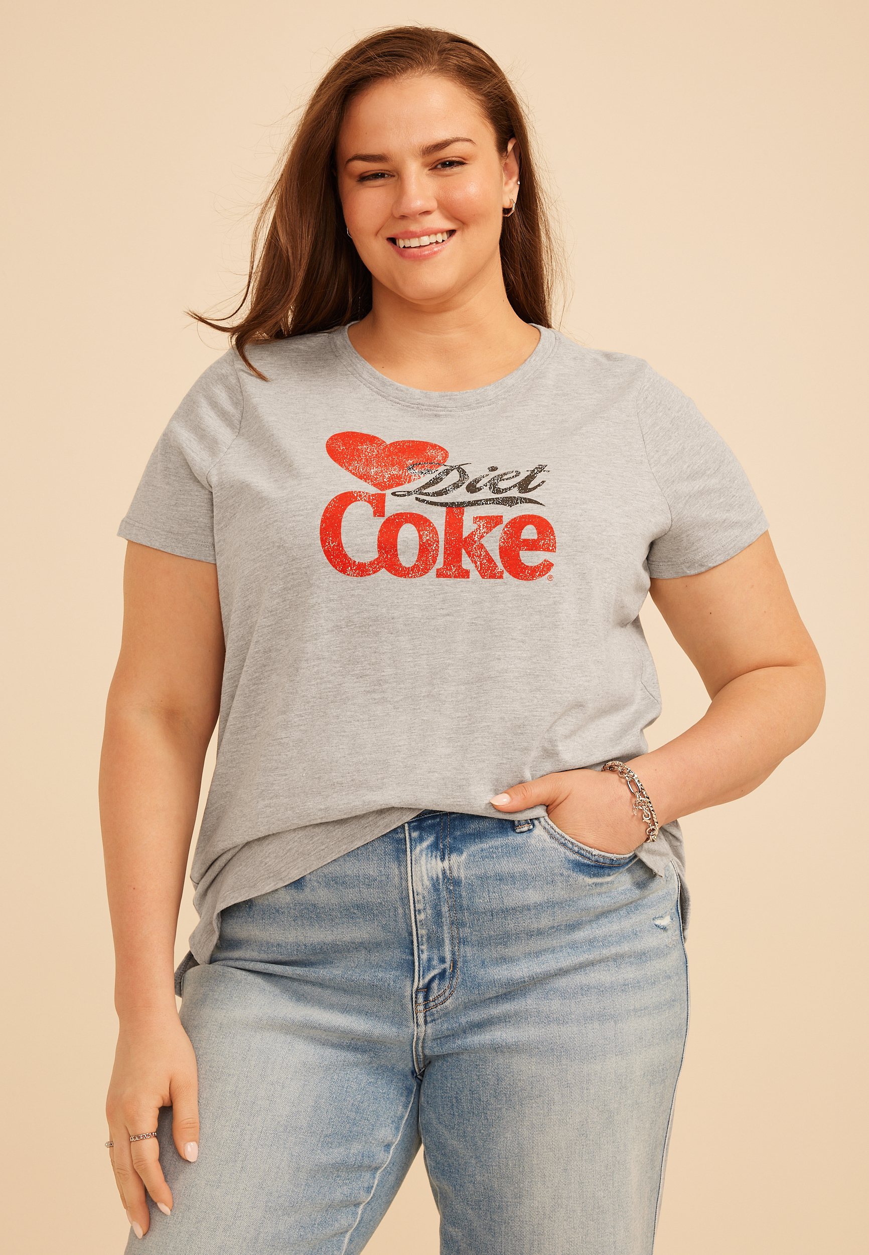 Plus Size Diet Coke Classic Fit Graphic Tee, C151, large
