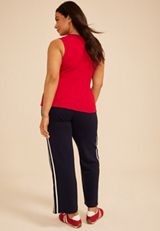 Plus Size Chunky Ribbed Button Front Tank Top, C2946, small