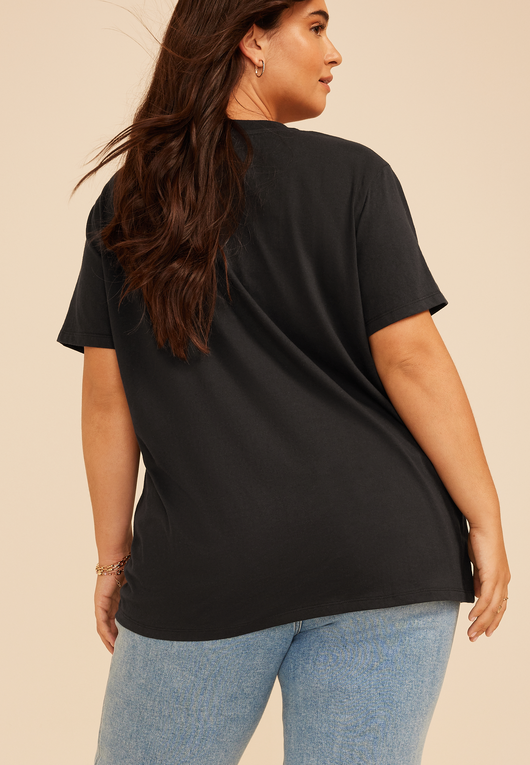 Plus Size Fleetwood Mac Oversized Fit Graphic Tee, C106, large