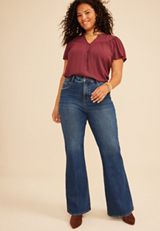 Plus Size Risen&reg; High Rise Tummy Control Panel Front Press Bootcut Jean, C258, small
