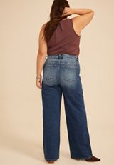 Plus Size Risen&reg; High Rise Tummy Control Panel Wide Leg, C258, small