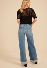Risen&reg; Mid Rise Tummy Control Panel Comfort Waist Wide Patch Pocket Leg Jean, C3337, small