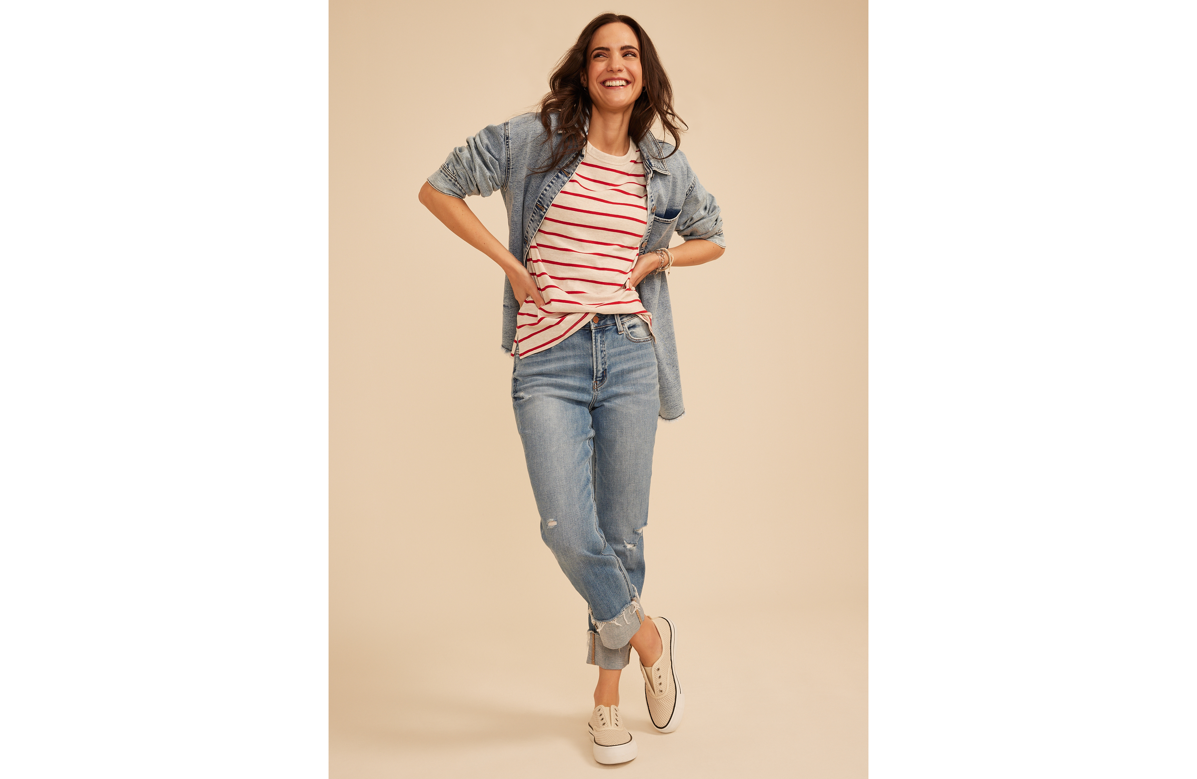 24/7 Dawson Striped Crew Neck Tee