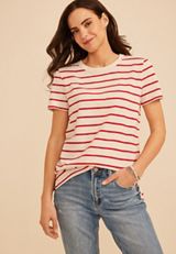 24/7 Dawson Striped Crew Neck Tee, C2947, small