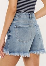 KanCan&trade; High Rise Frayed Hem 3.5in Mom Short, C3337, small