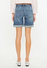 KanCan&trade; Mid Rise Patch Pocket Cuffed Hem 8in Bermuda Short, C258, small