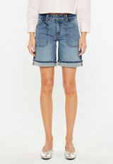 KanCan&trade; Mid Rise Patch Pocket Cuffed Hem 8in Bermuda Short, C258, small