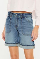 KanCan&trade; Mid Rise Patch Pocket Cuffed Hem 8in Bermuda Short, C258, small