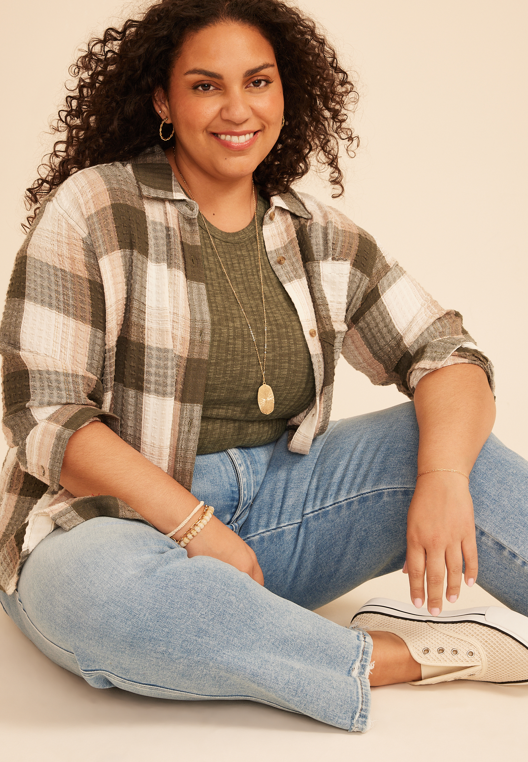 Plus Size 24/7 Variegated Ribbed Highline Tank Top