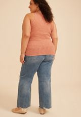 Plus Size 24/7 Variegated Ribbed Highline Tank Top, C9585, small