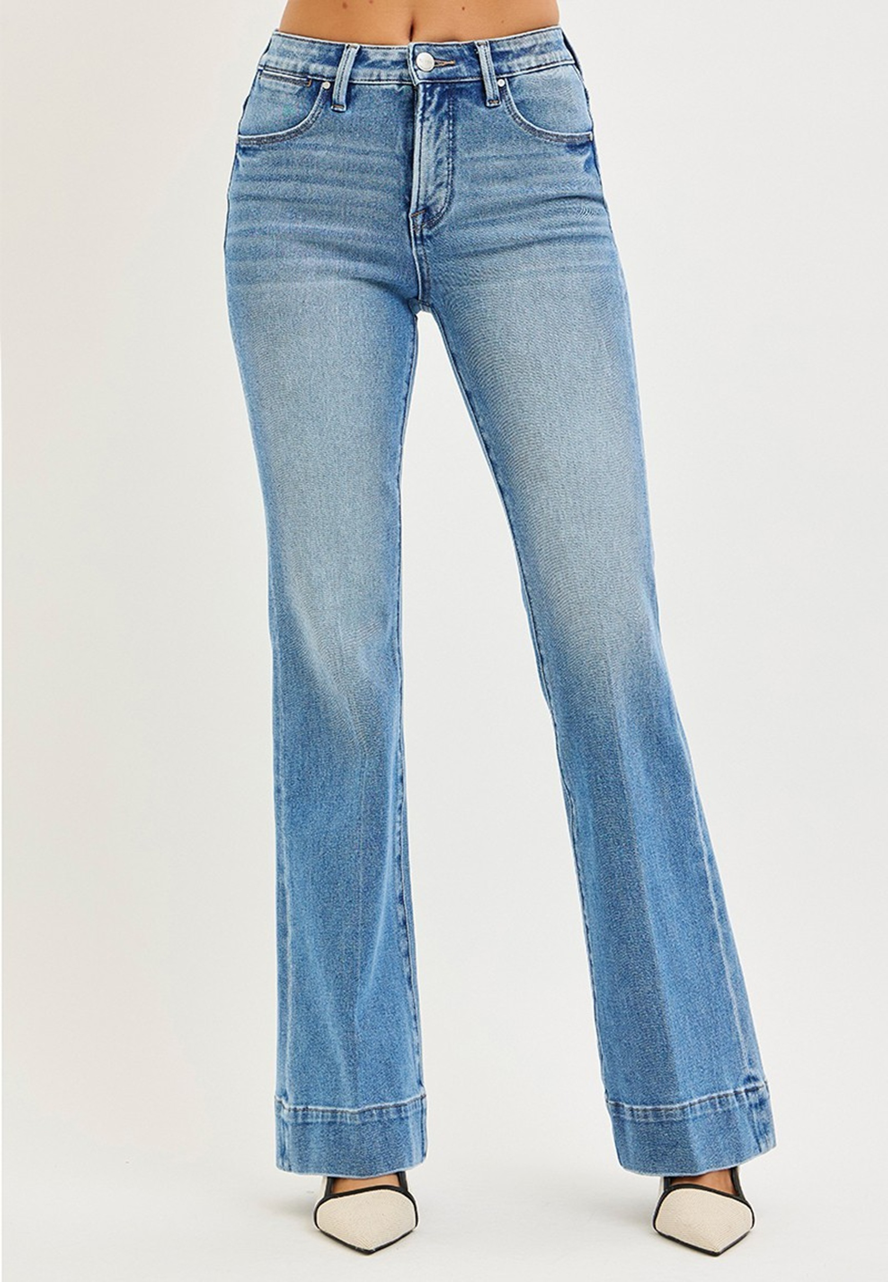Risen&reg; High Rise Tummy Control Panel Wide Hem Flare