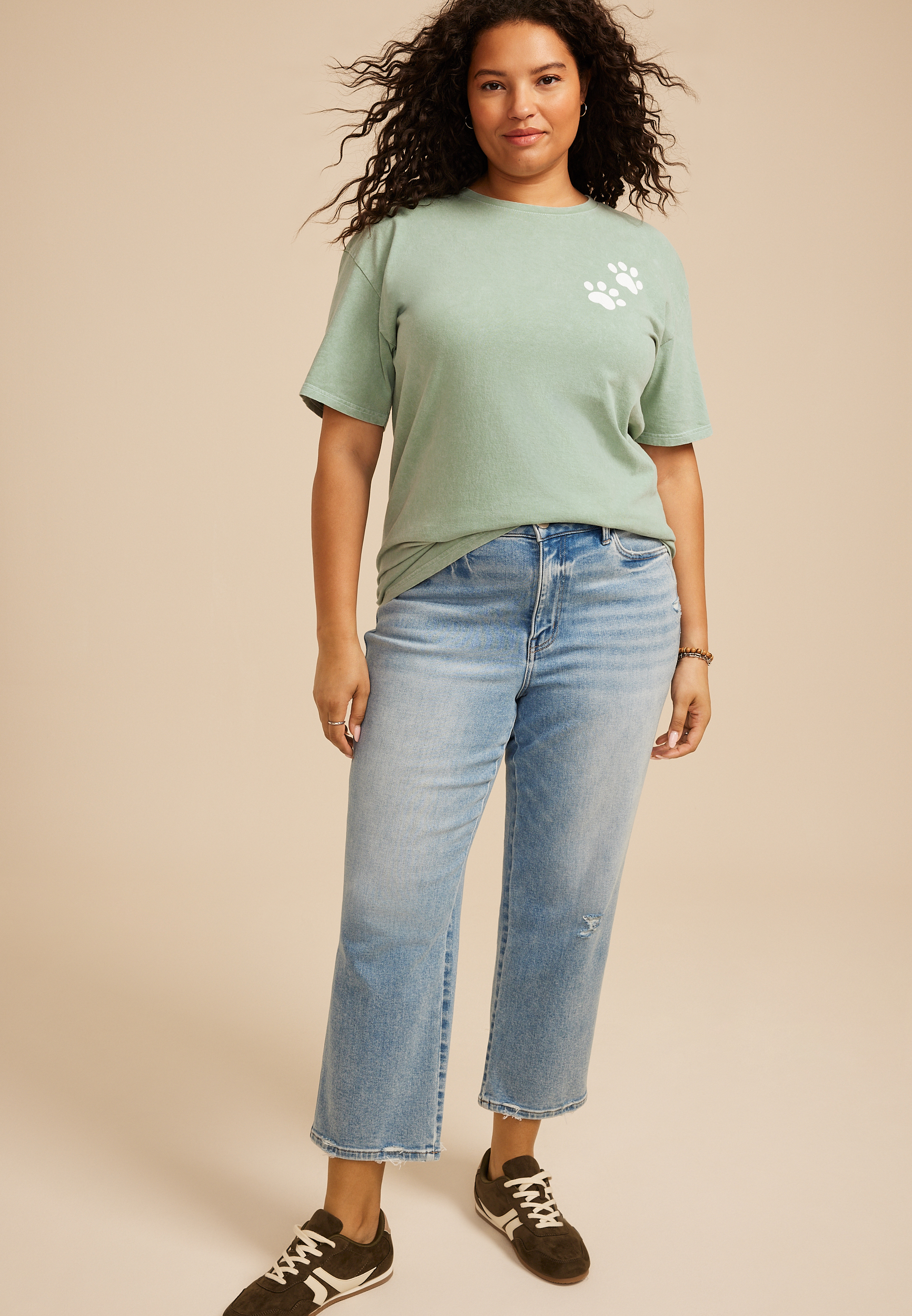 Plus Size Talk To My Dog Standard Fit Graphic Tee