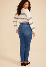 Plus Size Risen&reg; High Rise Tummy Control Panel Ankle Skinny Jean, C3337, small