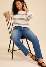 Plus Size Risen&reg; High Rise Tummy Control Panel Ankle Skinny Jean, C3337, small