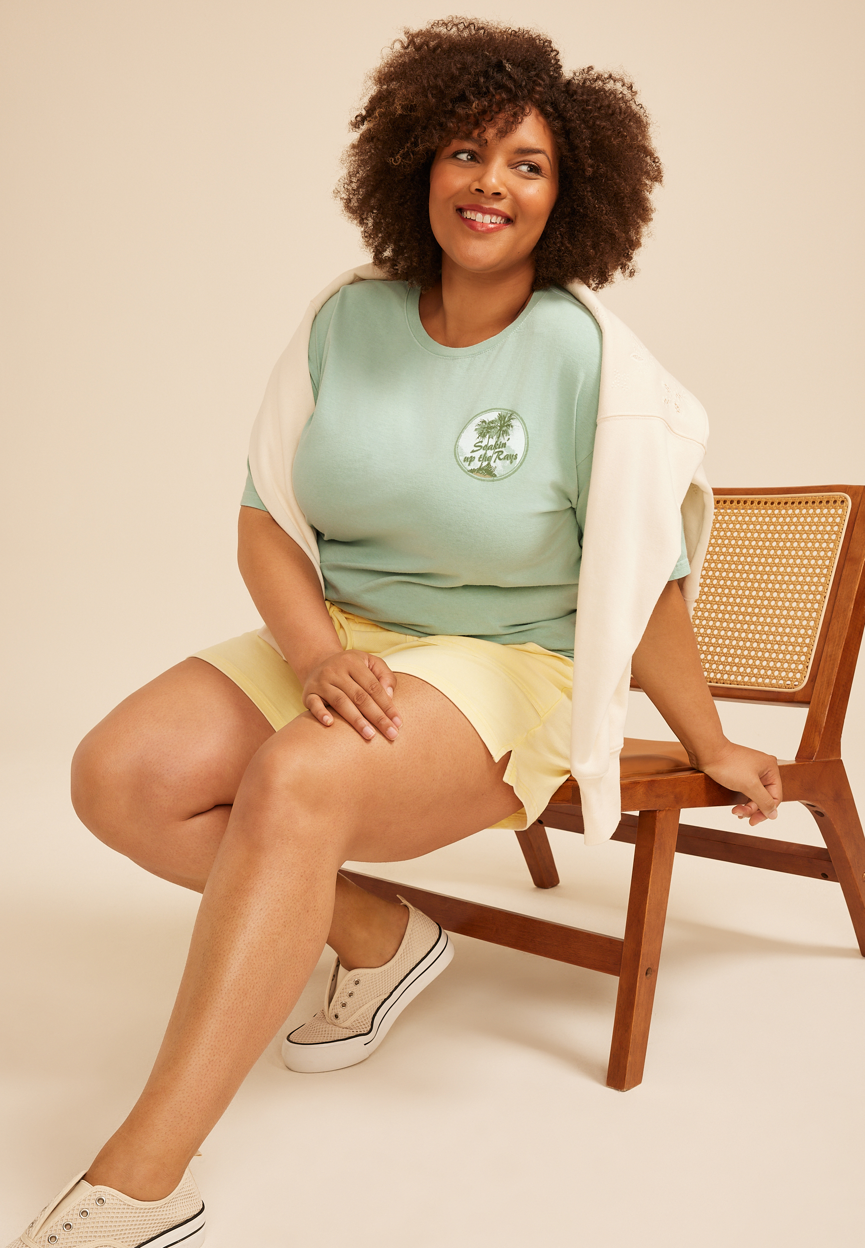 Plus Size Sunrise To Sunset Standard Fit Graphic Tee