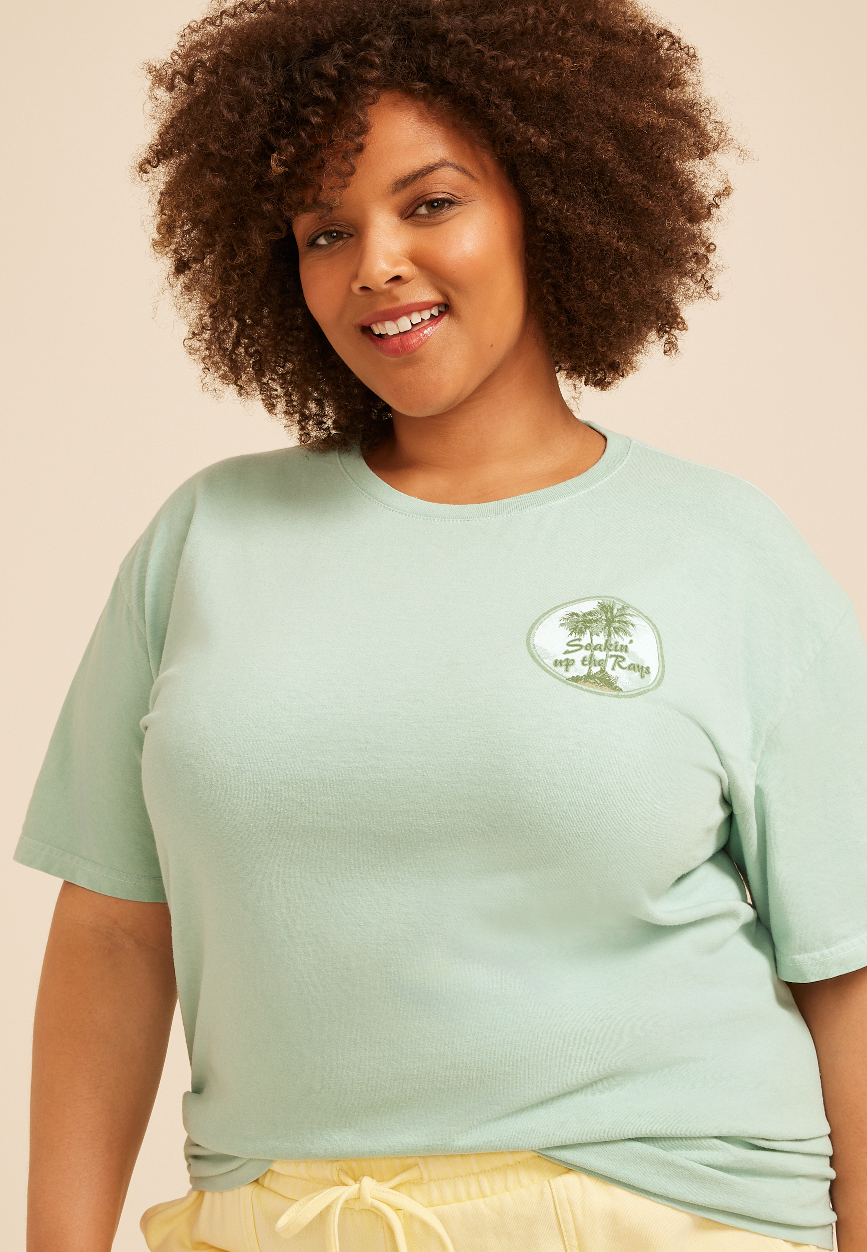 Plus Size Sunrise To Sunset Standard Fit Graphic Tee, C9251, large