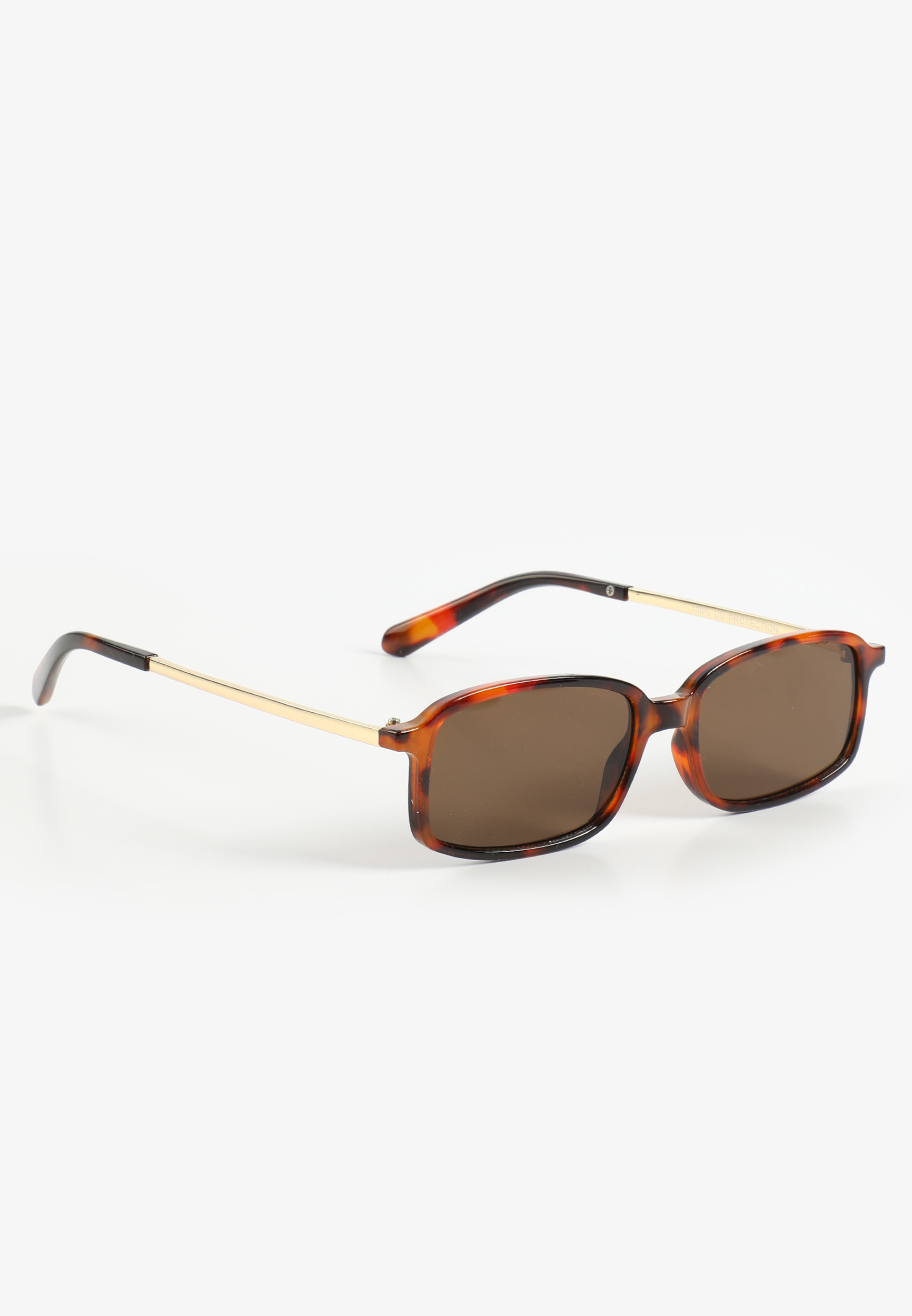 Tortoise Narrow Rectangular Sunglasses