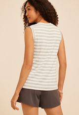 Striped French Terry Tank Top, C1755, small