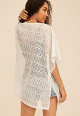 Ivory Woven Lace Kimono, C393, small