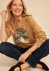 No Tricks Just Treats Halloween Graphic Sweatshirt, C8664, small