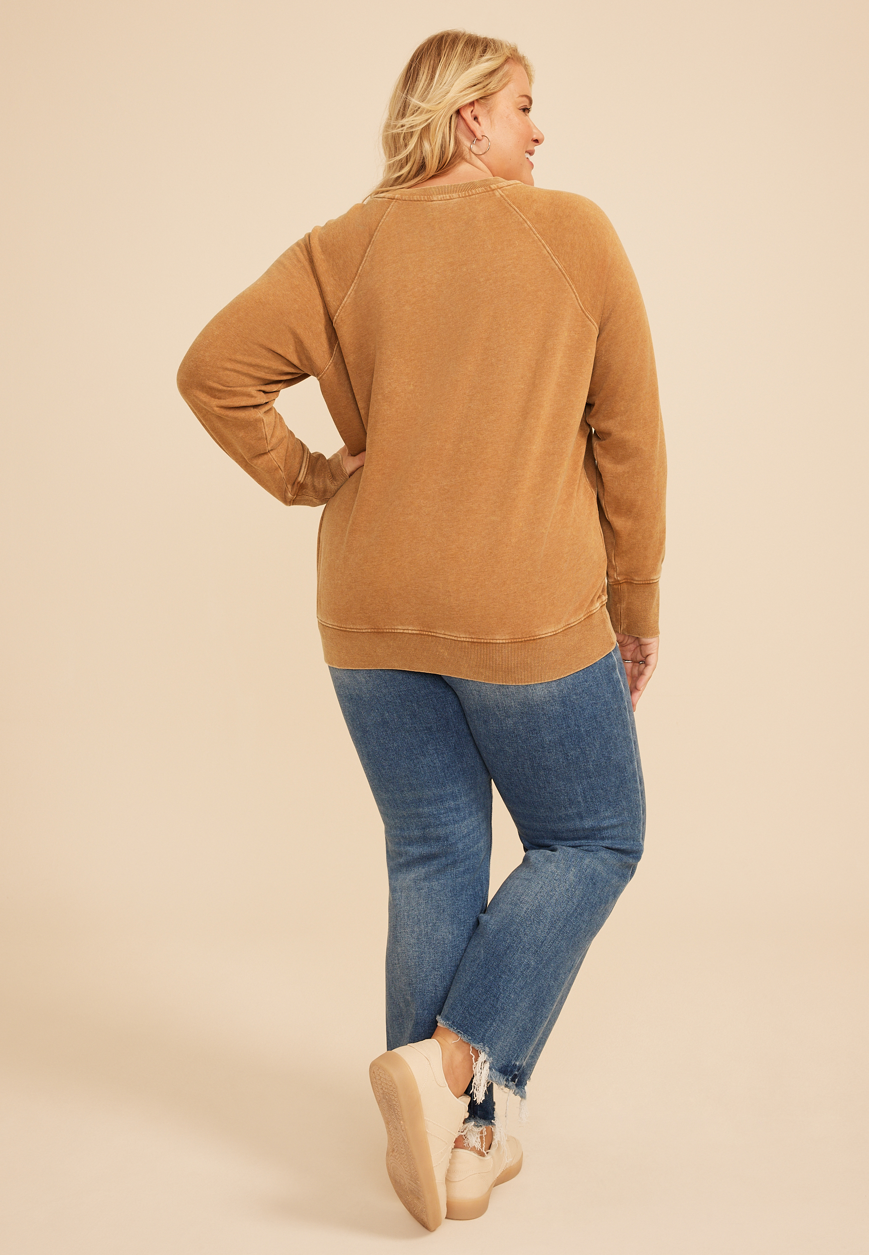 Plus Size No Tricks Just Treats Halloween Graphic Sweatshirt, C8664, large