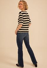 Stripe Tie Front Cardigan, C1246, small